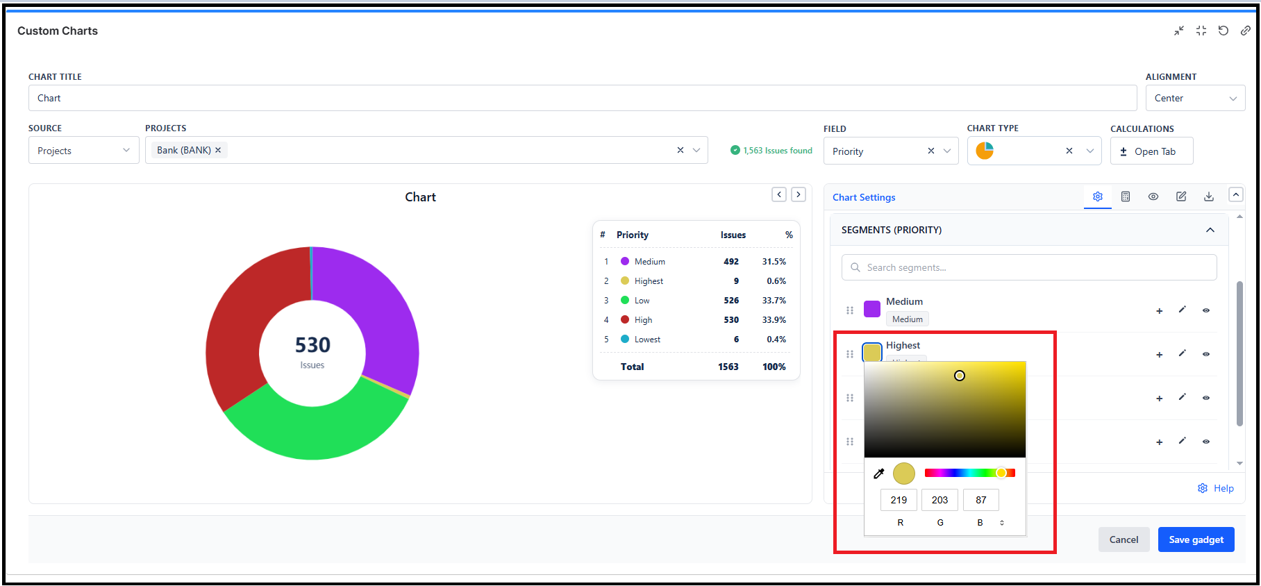 Changing Segment Colors
