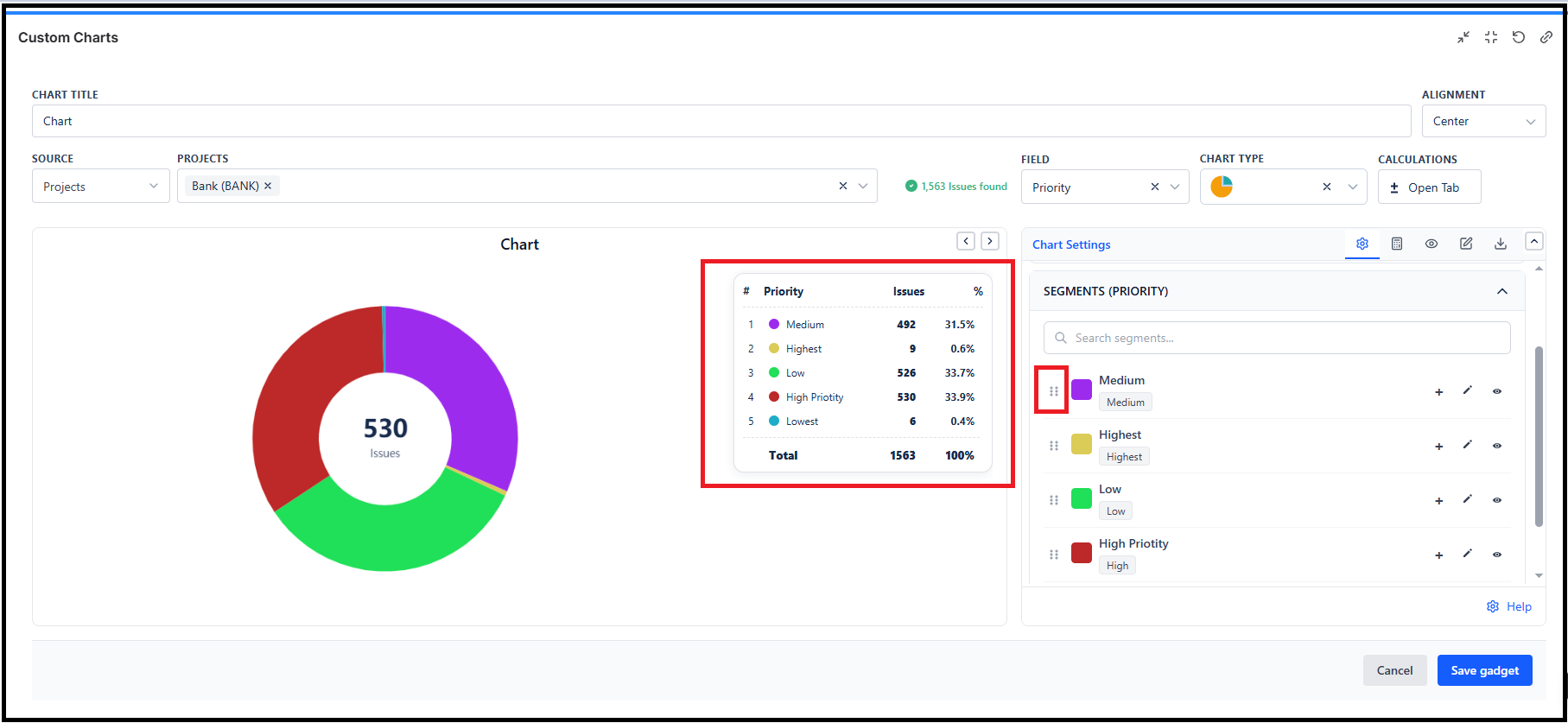 Reordering Segments