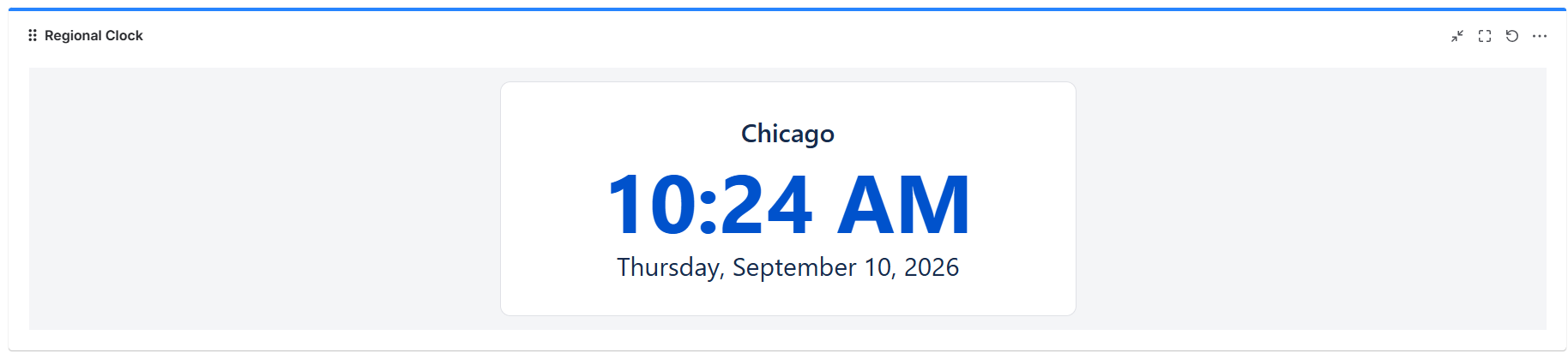 Regional Clock overview