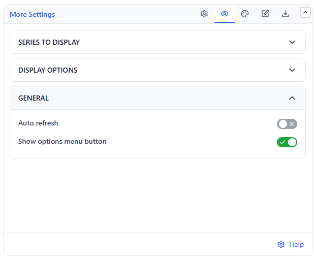 Display Options - general settings