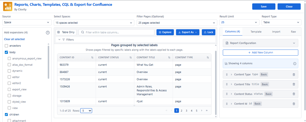 Configure Report